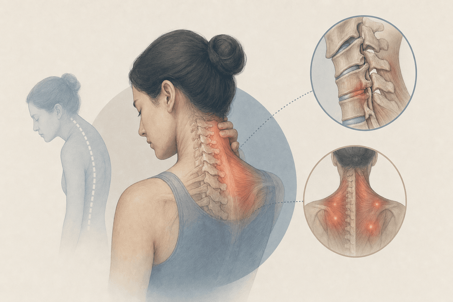 만성 목 통증 해결: 방향별 원인과 3단계 운동